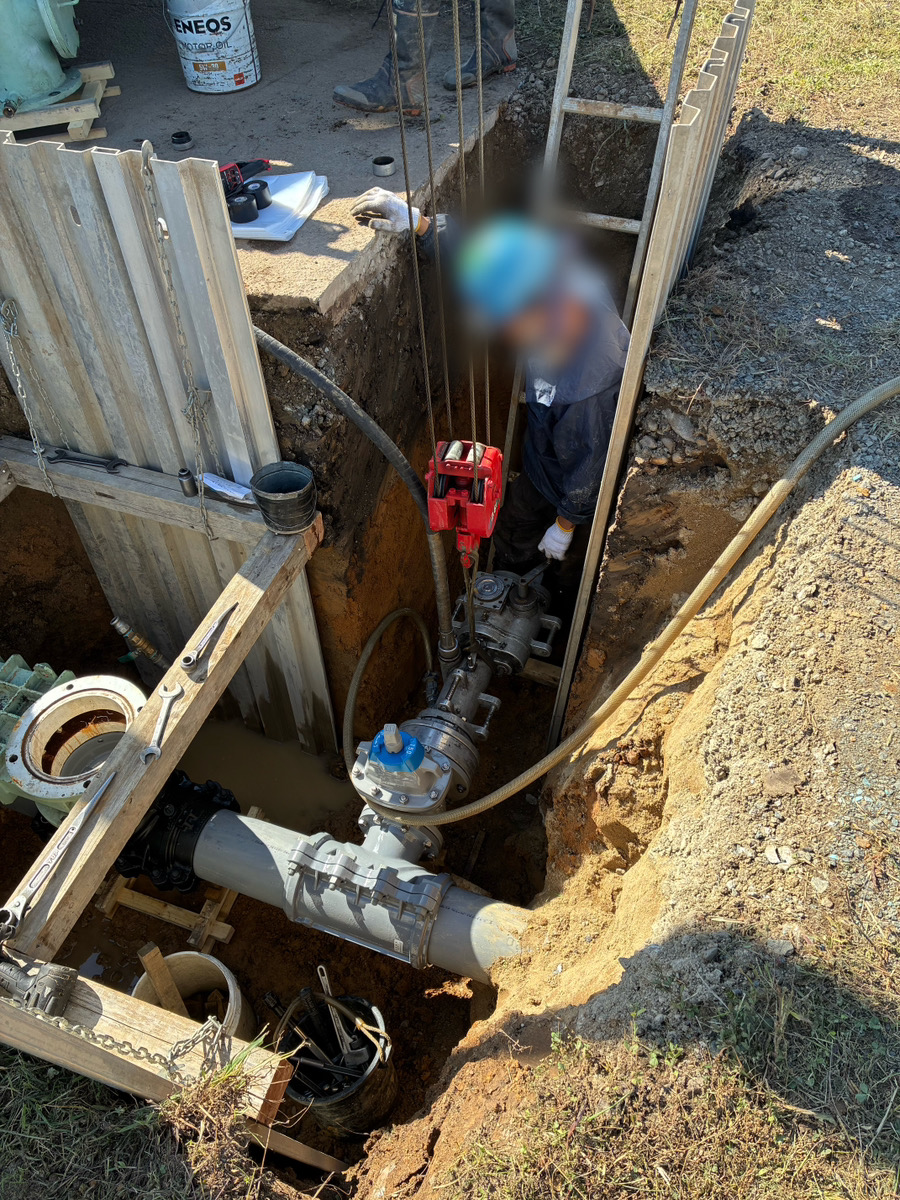 令和６年度　黒川地内径１５０粍水道管路耐震化工事その１　不断水工事